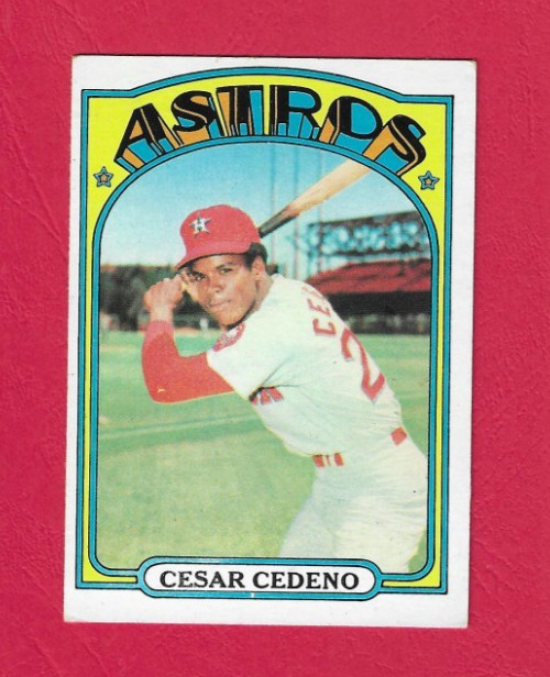 1972 Topps baseball # 65 – CESAR CEDENO Houston Astros