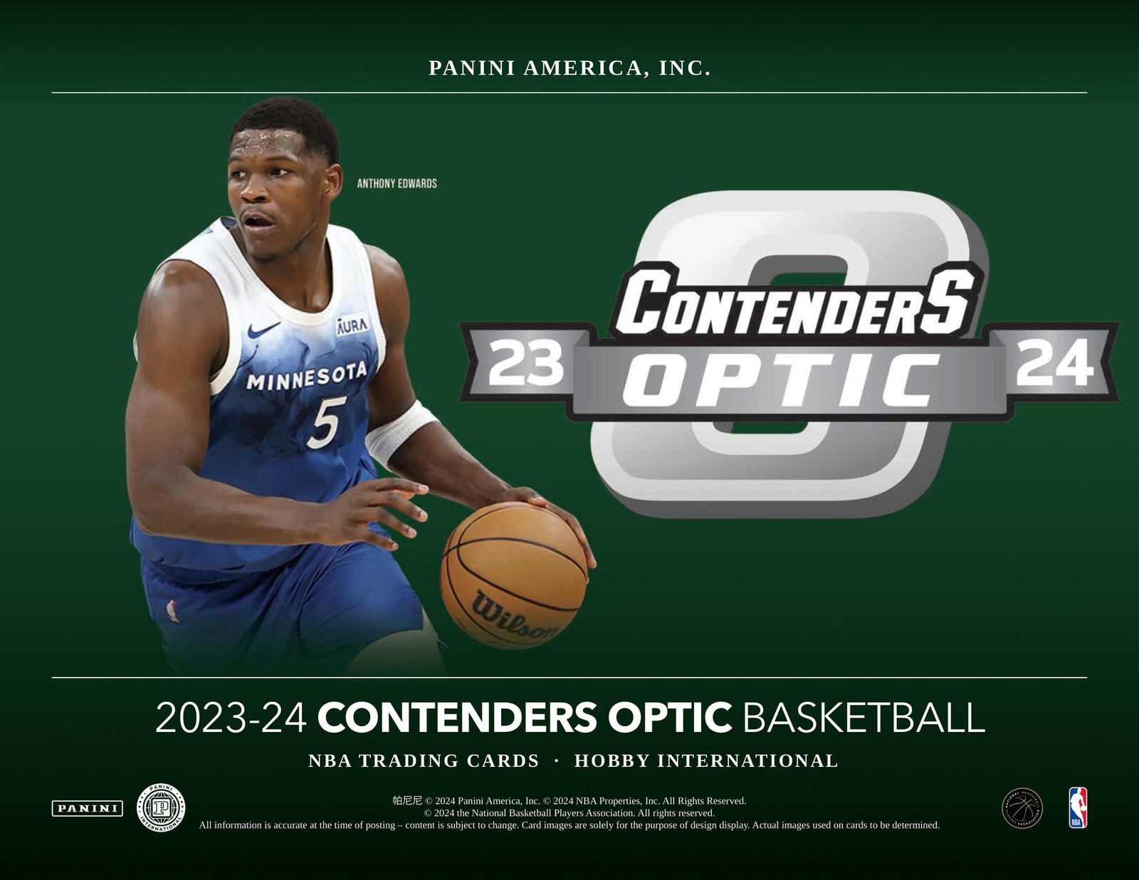 2023/24 PANINI CONTENDERS OPTIC BASKETBALL INTERNATIONAL HOBBY BOX