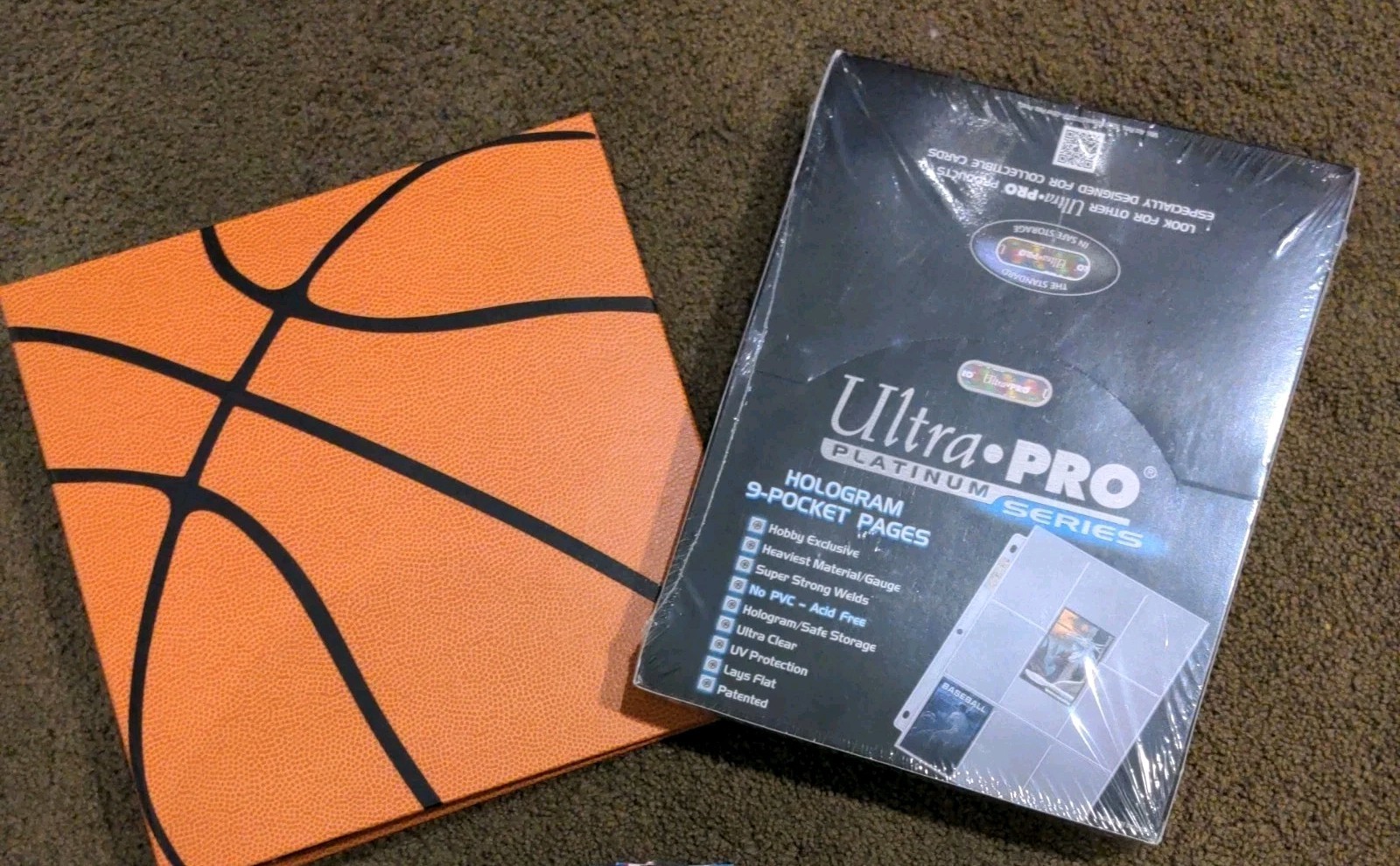 Basketball 2″ Inch D-Ring Binder + 100 Ultra PRO Platinum 9-Pocket Card Pages