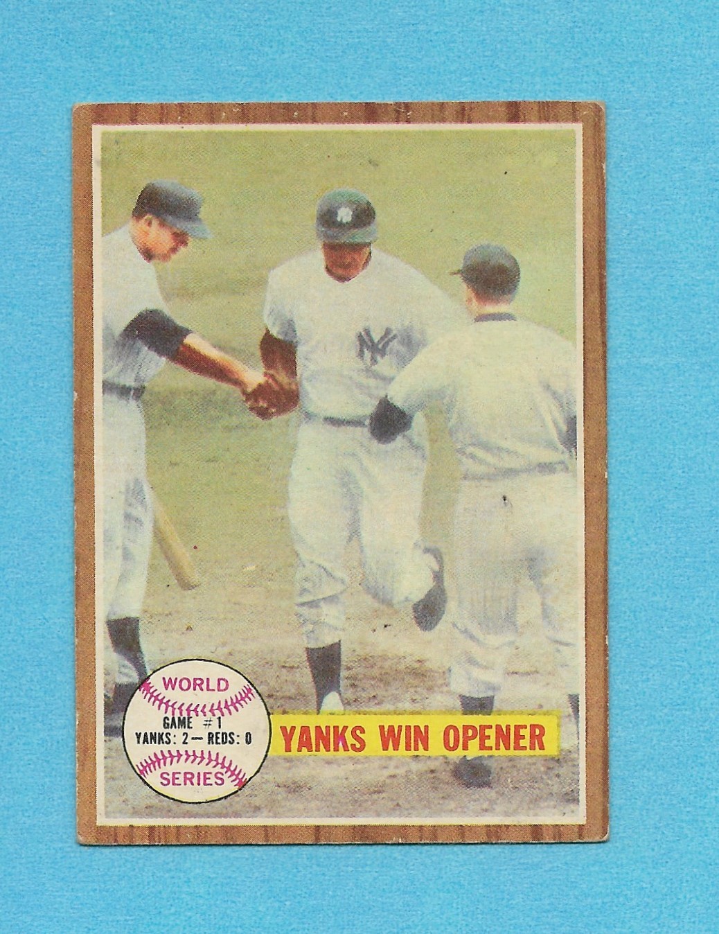 1962 Topps #232 Elston Howard NY New York Yankees Win World Series Opener EX