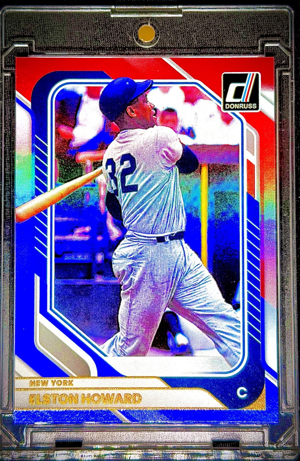 RARE Elston Howard AMERICAN FLAG REFRACTOR SSP MVP MINT!