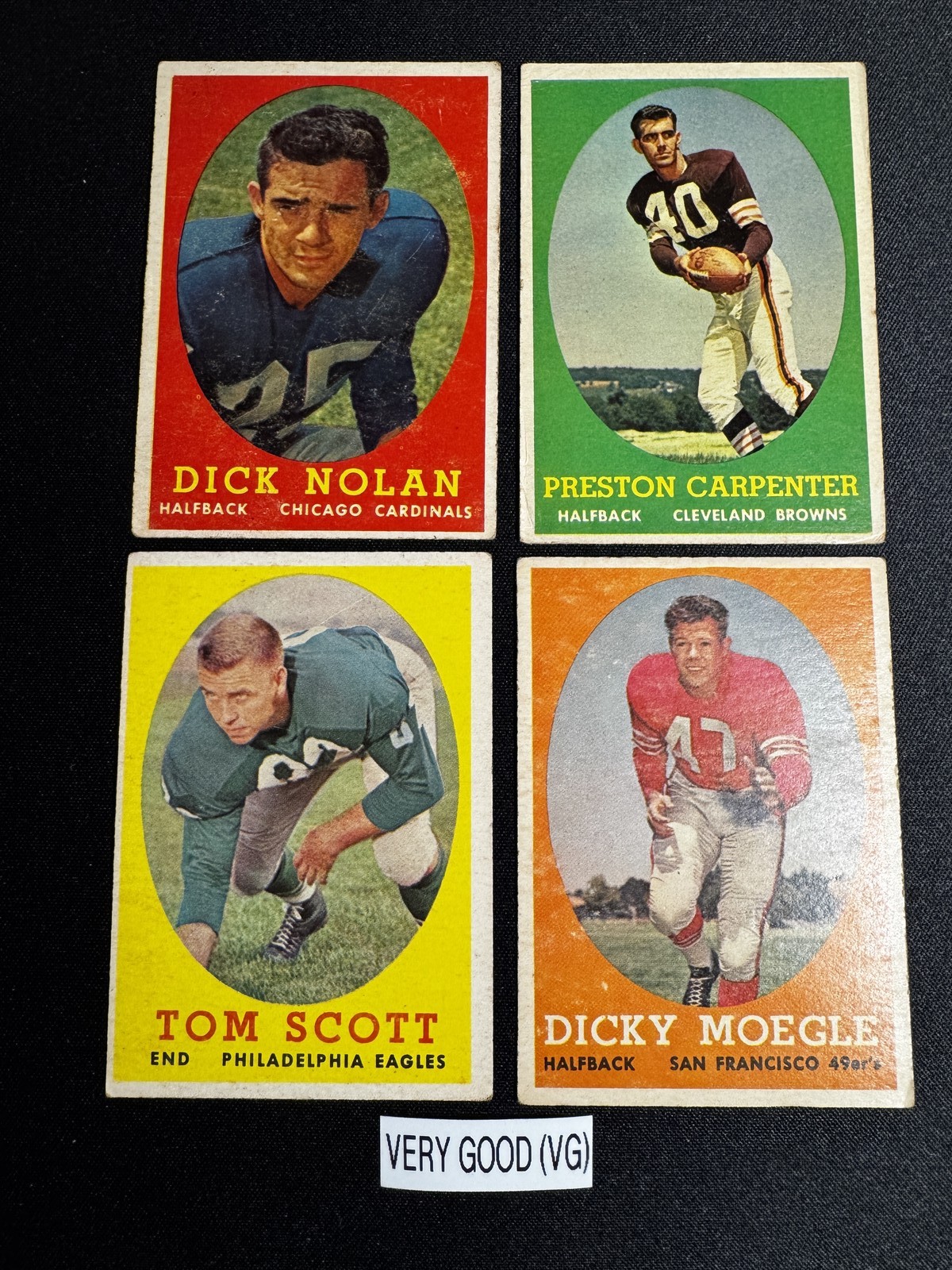 1958 Topps Football Cards 1-132 (P-NM) – You Pick – Complete Your Set