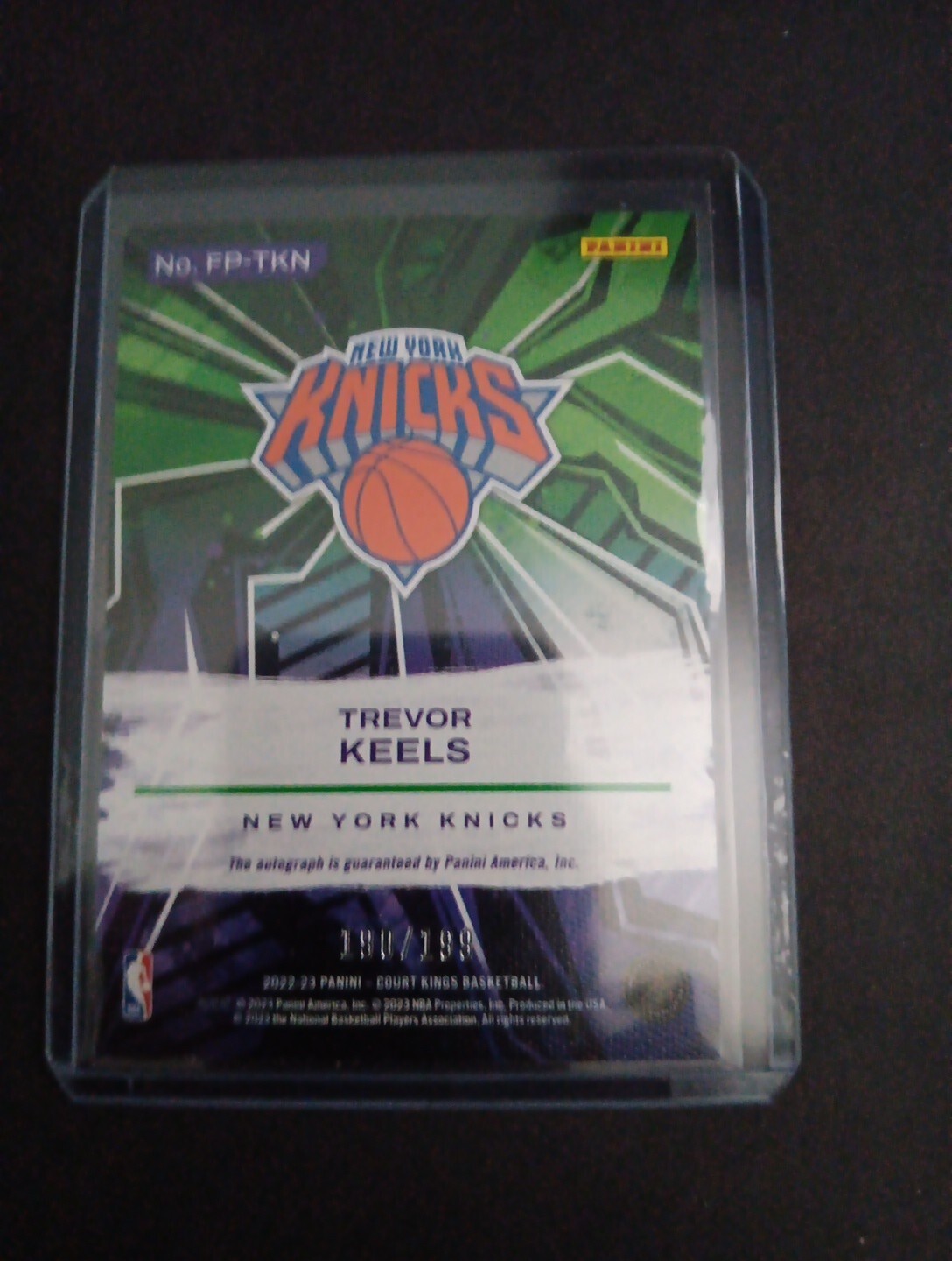 2022 Panini Court Kings Fresh Paint Trevor Keels /199 Rookie Auto RC #FP-TKN