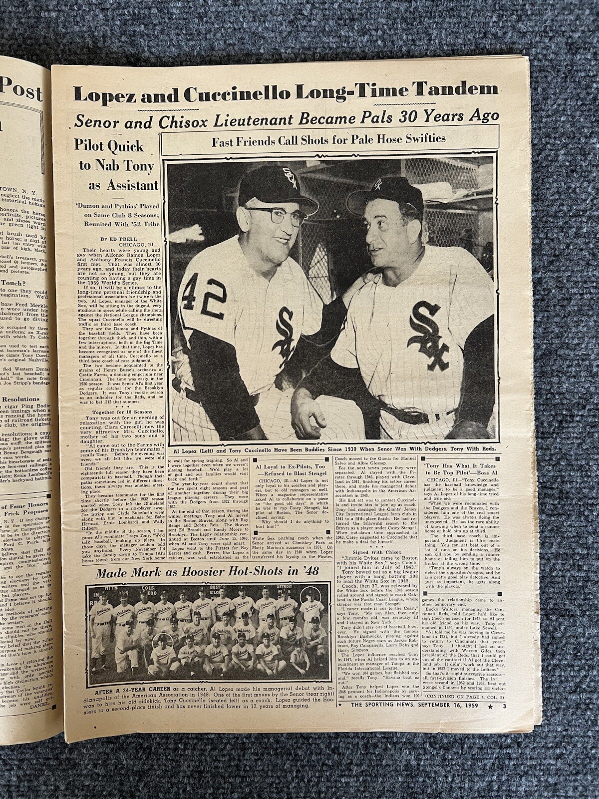 The Sporting News September 16 1959 “Scribes Suggest New Vet Vote Deal” VTG MLB