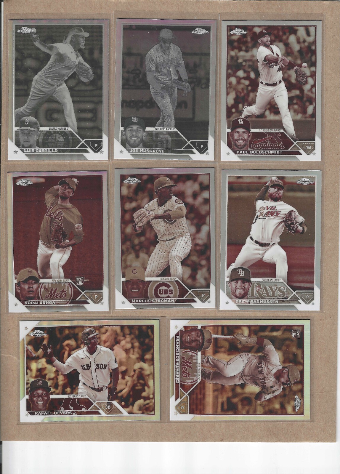 2023 Topps Chrome Sepia Refractors & Negative Refractors – Complete Your Set