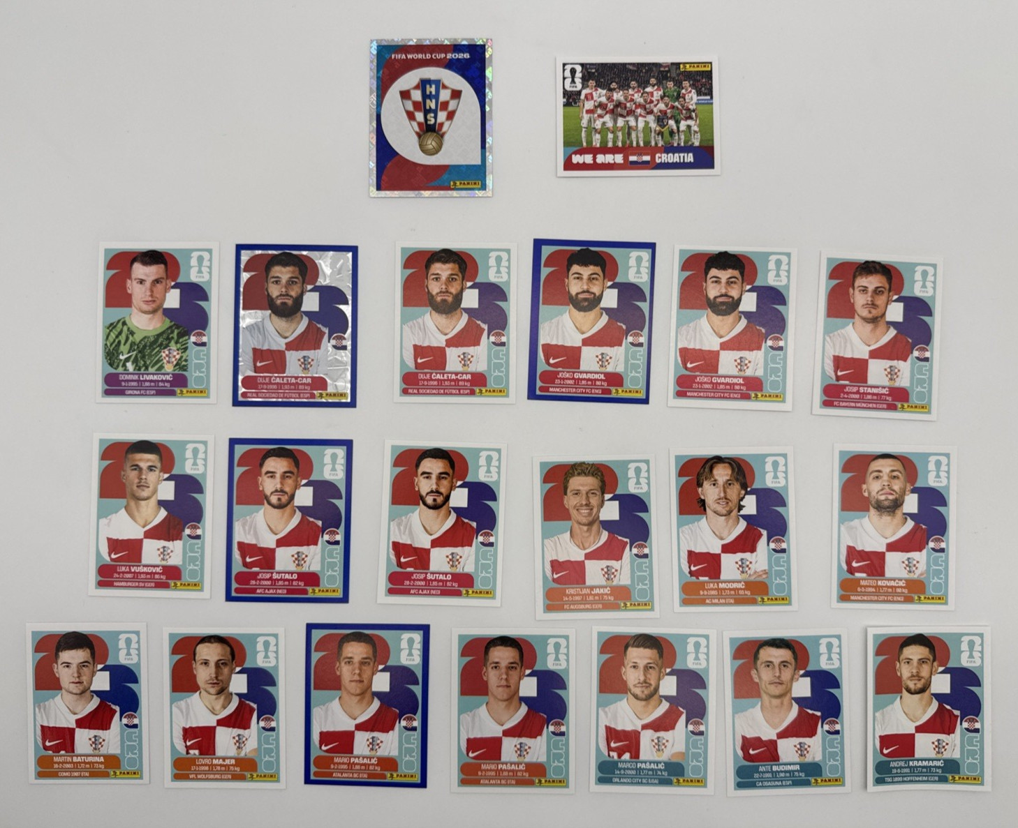 2026 100% Authentic Panini FIFA World Cup Croatia Stickers Pick Team Logo Player
