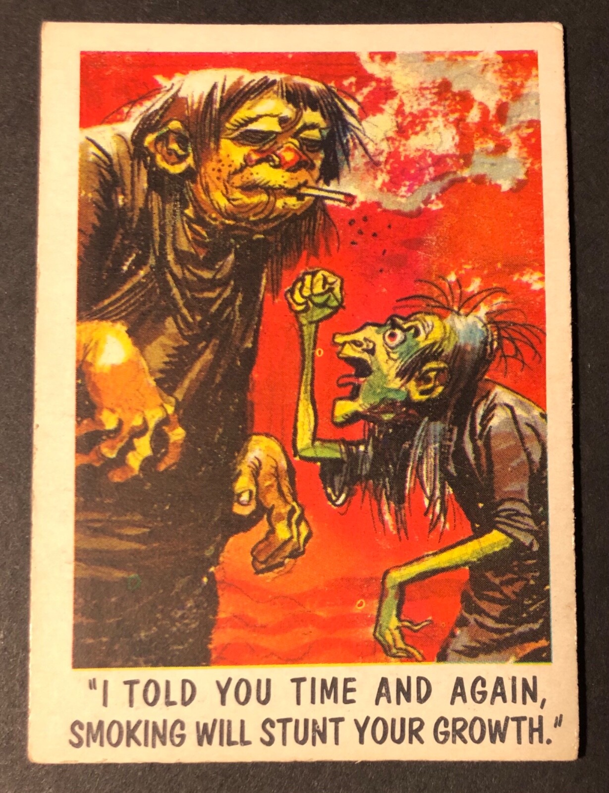 1959 You’ll Die Laughing #17 “I told you time and again” Topps as Bubbles Inc.