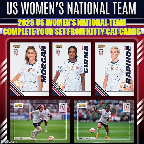 2023 Panini Instant USWNT Women’s World Cup Pick Card Fill UR Complete Set 1-36