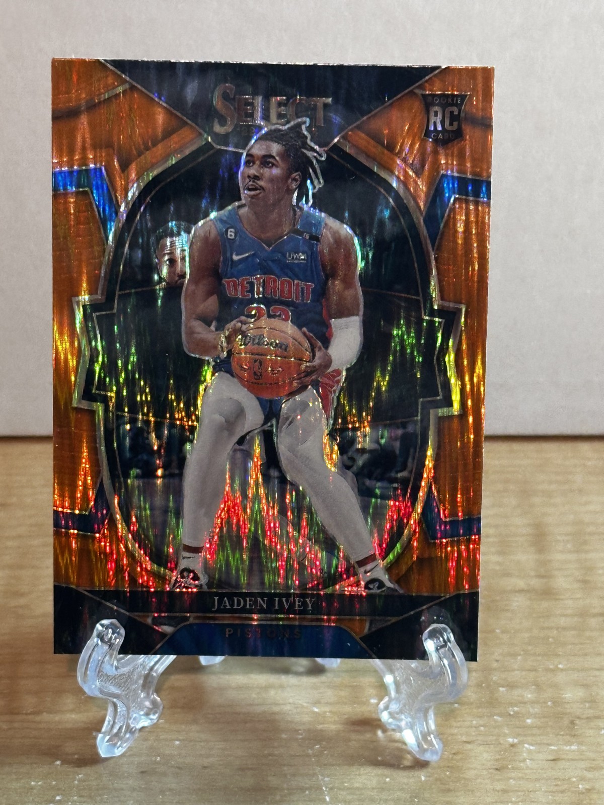 B1-19, 2022-23 Panini Select – Concourse Jaden Ivey #87 Orange Flash Prizm (RC)