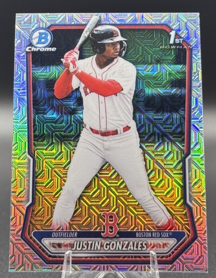 2026 Bowman Chrome Justin Gonzales 1st Bowman Mojo Refractor Red Sox Rookie