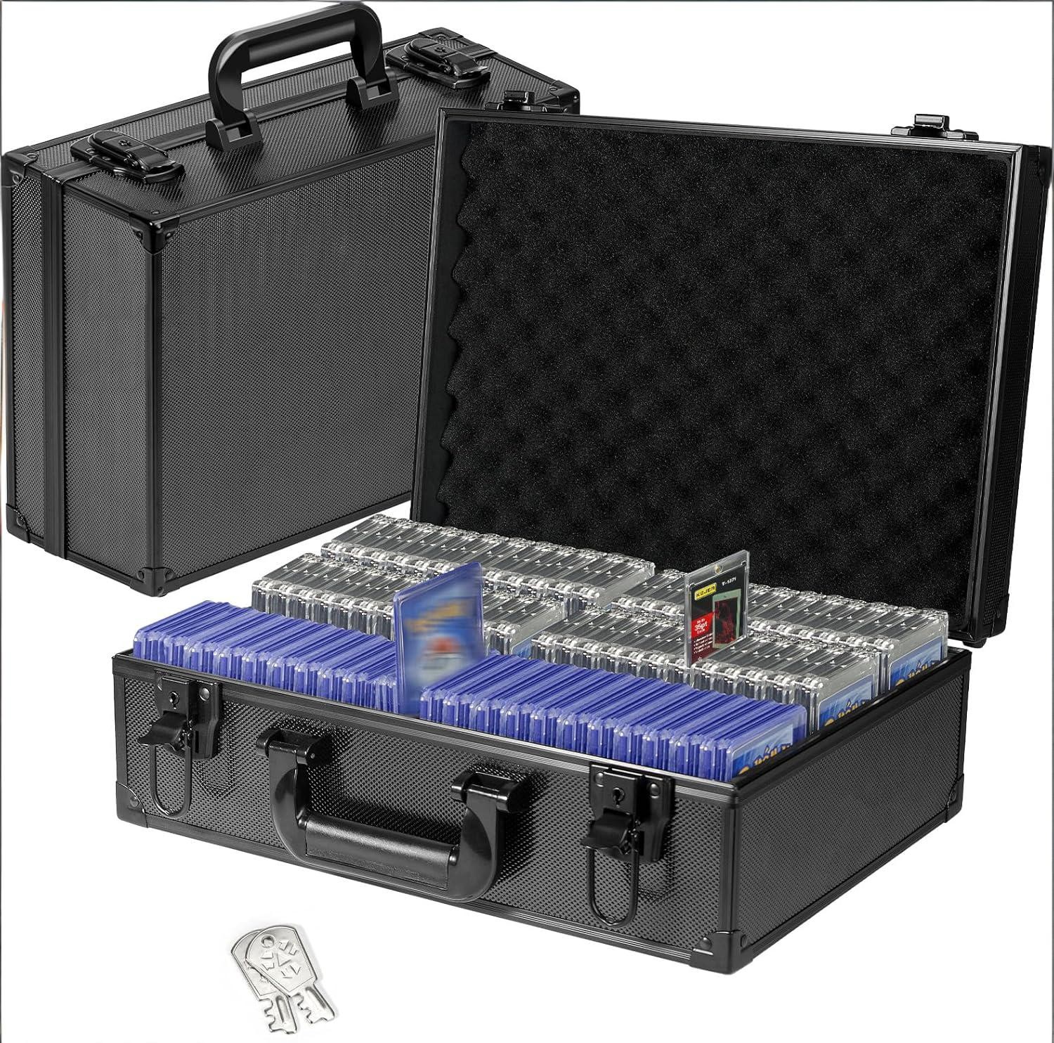 For Toploader Hard Case For 3″ x 4″ 35pt Sports Cards Storage Boxes Holds 600+ A