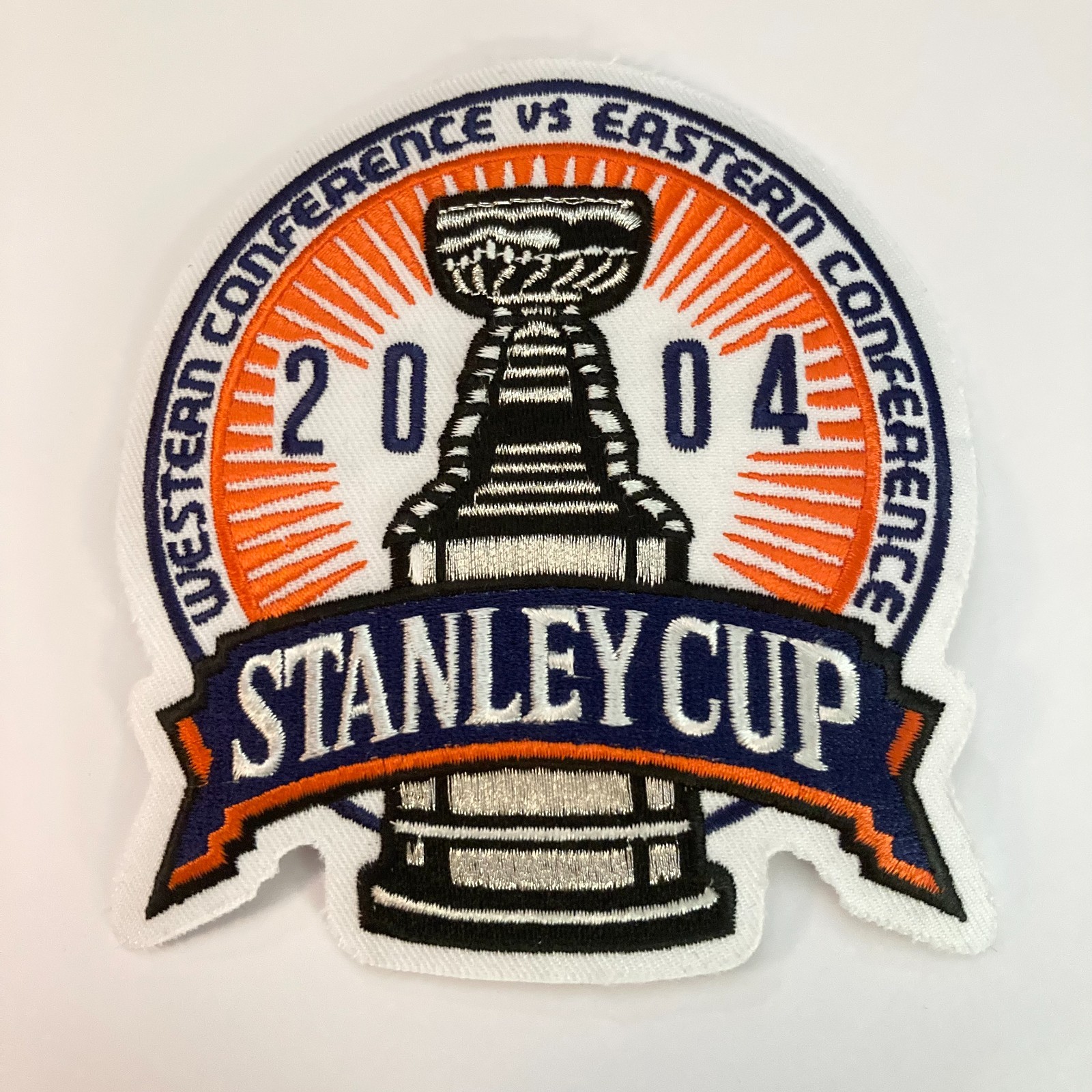 2004 STANLEY CUP FINAL Official NHL Embroidered Iron-On Jersey Sleeve Logo Patch