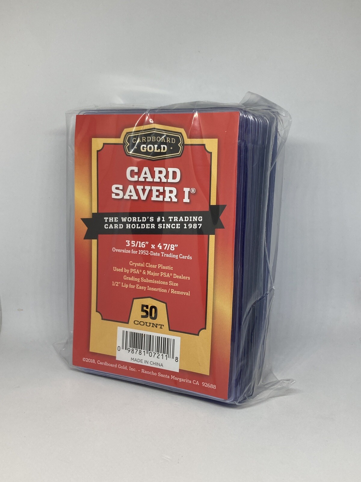 100 Card Saver 1 Semi Rigid Holders Cardboard Gold 100 Total Semi Rigid