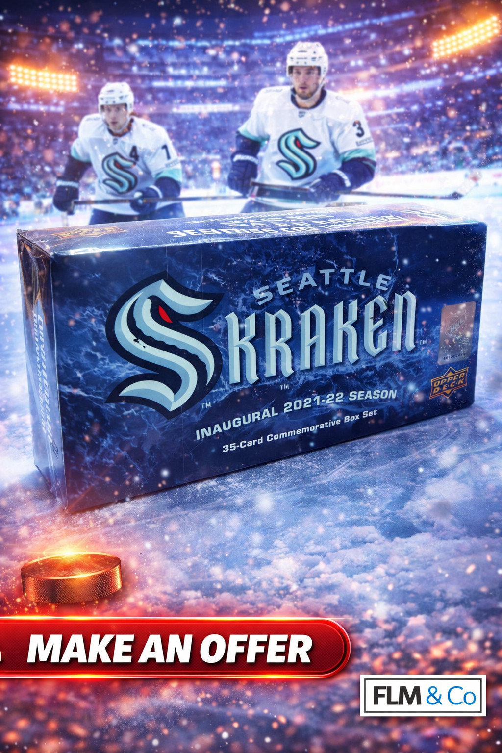 Seattle Kraken 2021-22 Inaugural Season Upper Deck 35 Card Commemorative Box Set