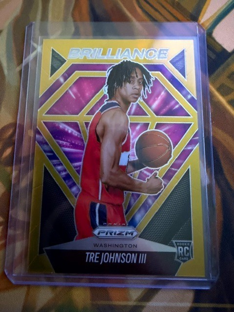 Tre Johnson III panini prizm brilliance insert gold prizm 05/10