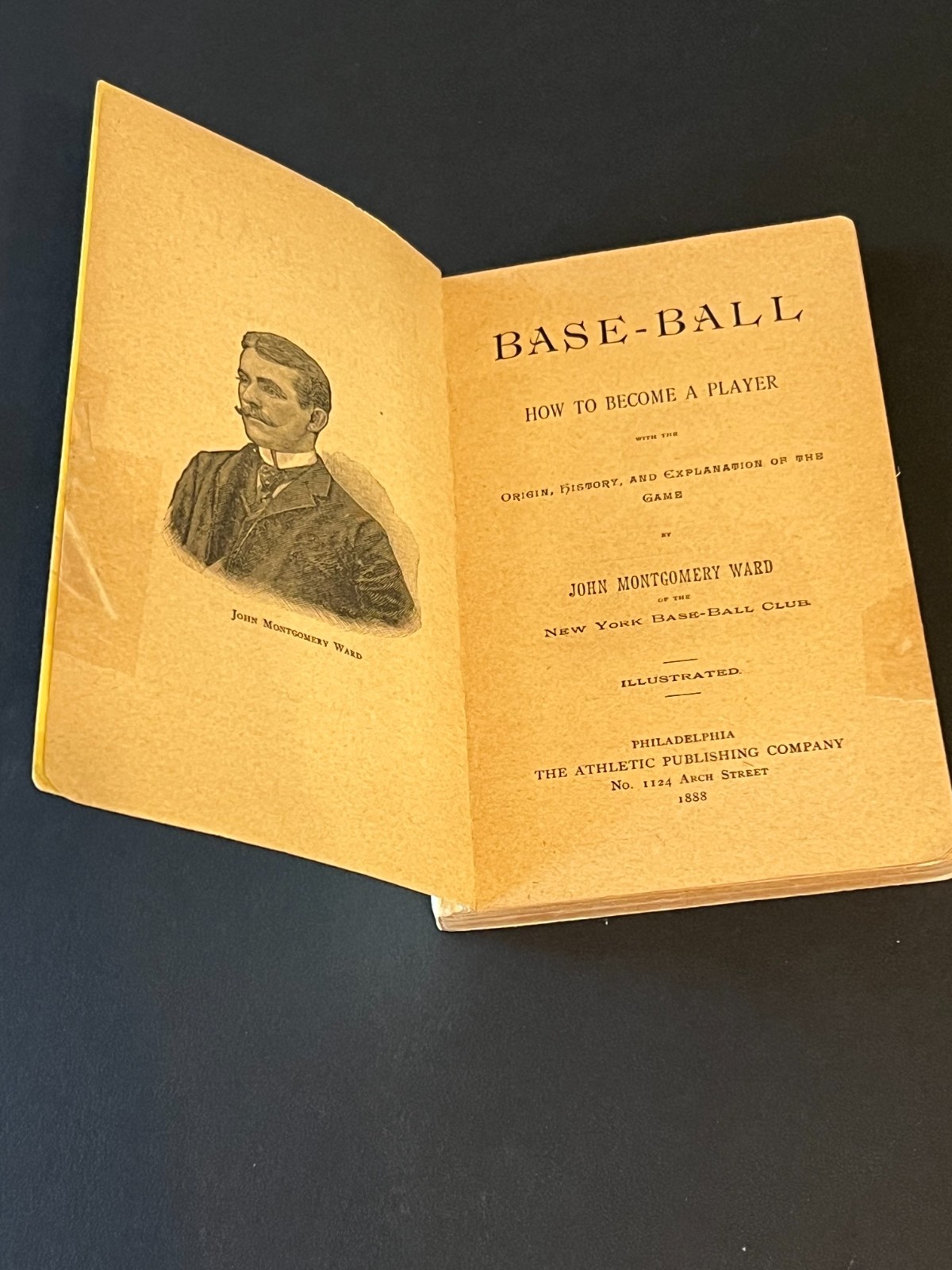 1888 John Montgomery Ward book- “Baseball-How to Become a Player”- 1st Edition