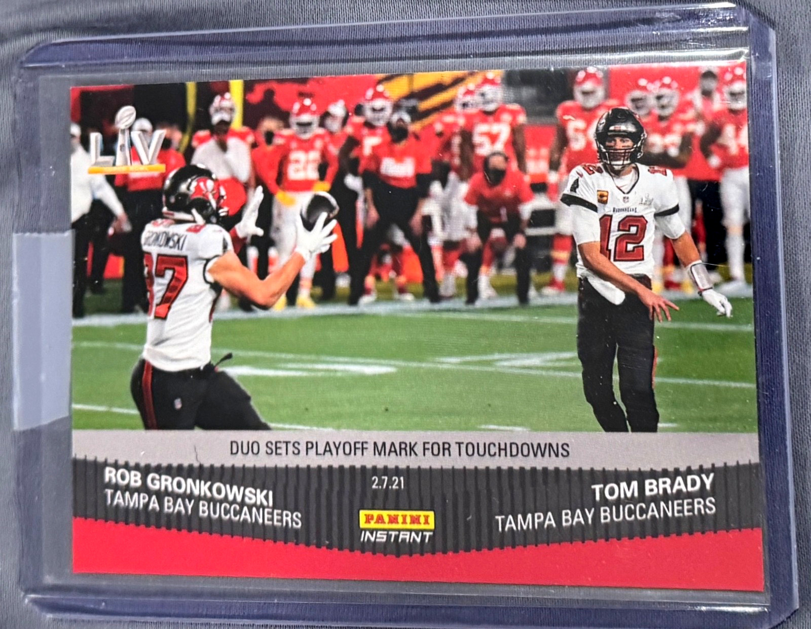 2020 PANINI INSTANT #262 TOM BRADY ROB GRONKOWSKI DUAL SUPER BOWL BUCS SP /966