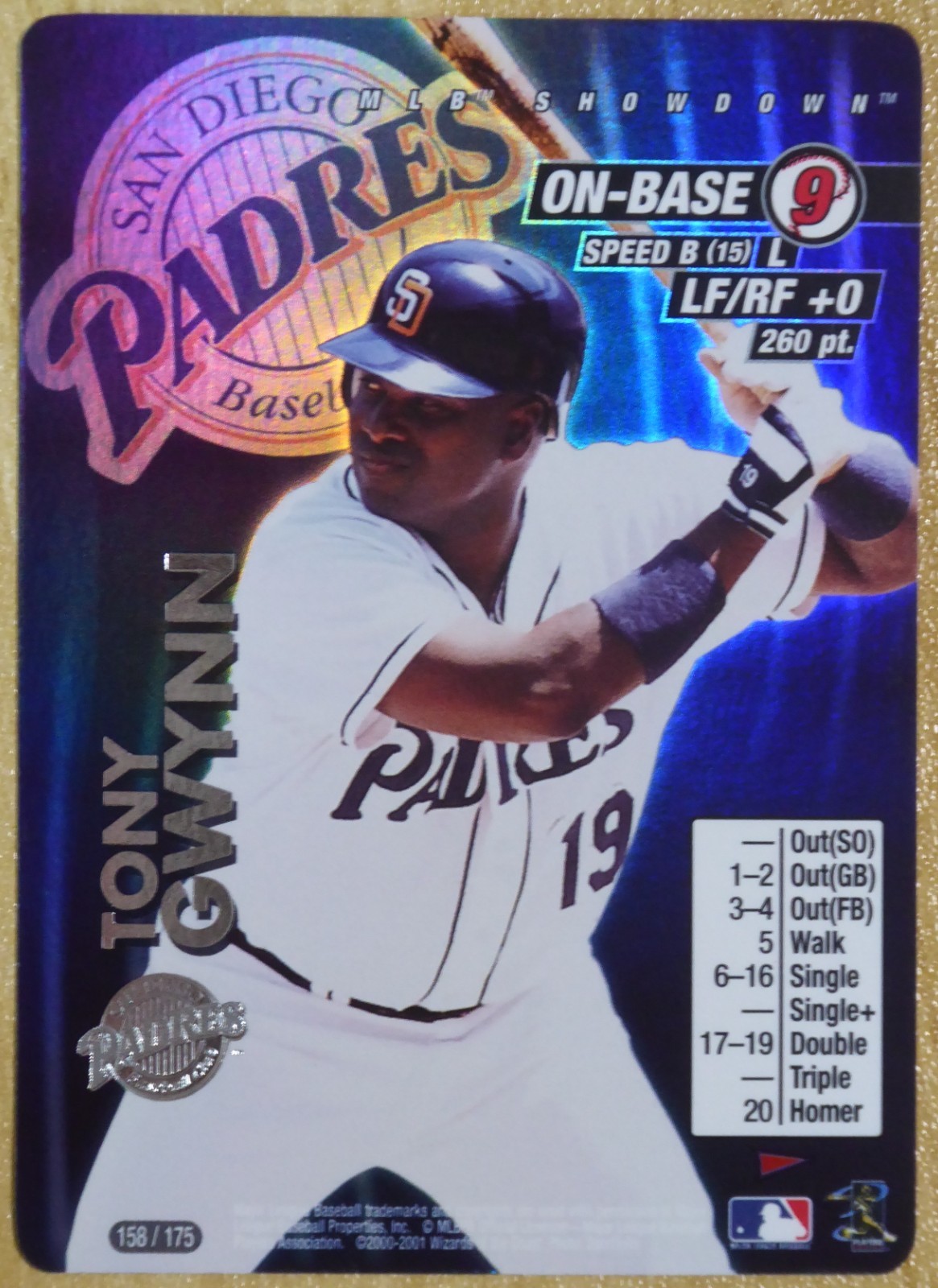 2001 MLB Showdown Pennant Run Foil – Tony Gwynn (#158) / NM Condition