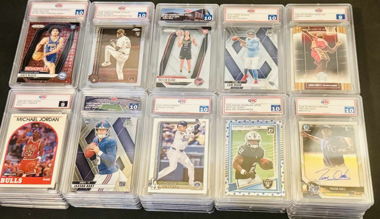 25 Mixed Sports Card Slabs Reseller Lot | NBA NFL MLB WNBA | Live Seller Pack