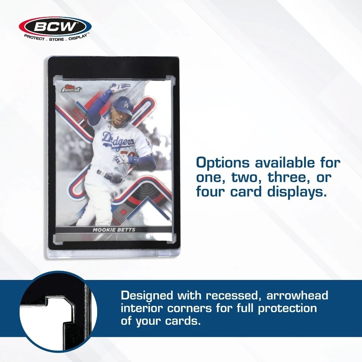 1 BCW Magnetic Card Holder – 35pt Black Border UV Protection Display Case New