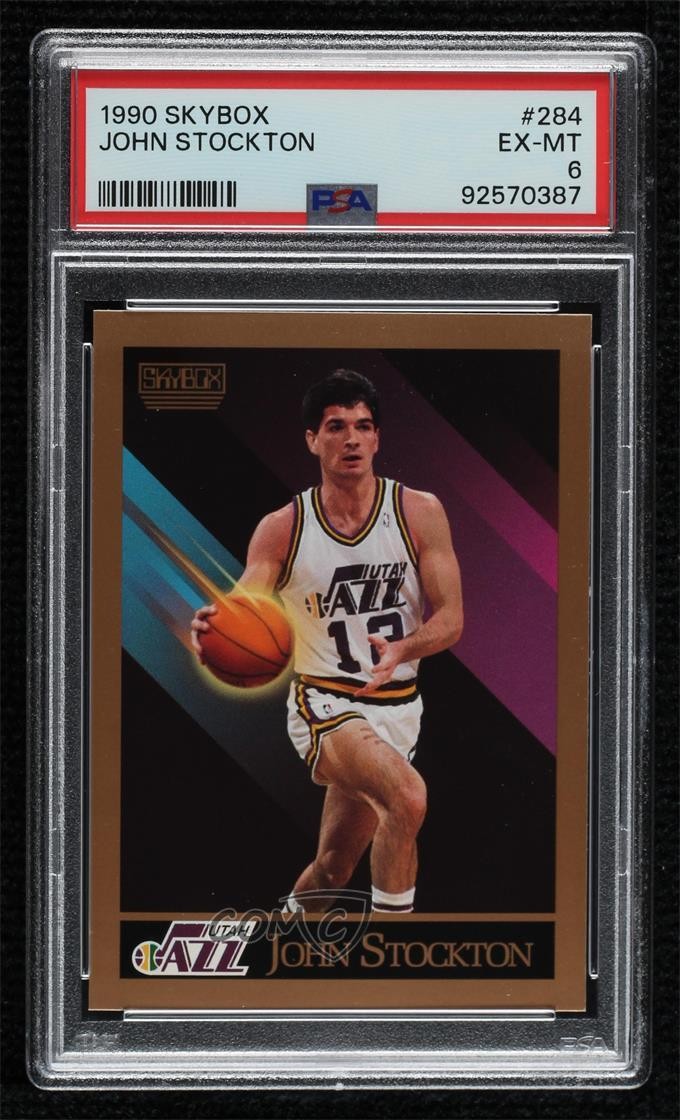1990-91 Skybox John Stockton #284 PSA 6 HOF 0c3