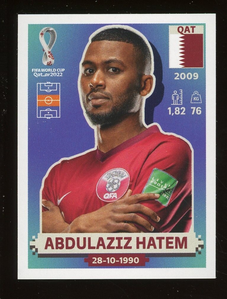 2022 Fifa World Cup Panini Sticker Qatar ABDULAZIZ HATEM Qatar QAT13