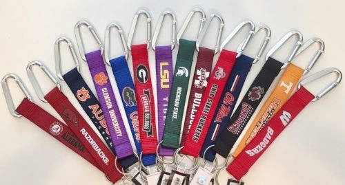 Carabiner Lanyard Keychain 8″ NCAA Pick Your Team College