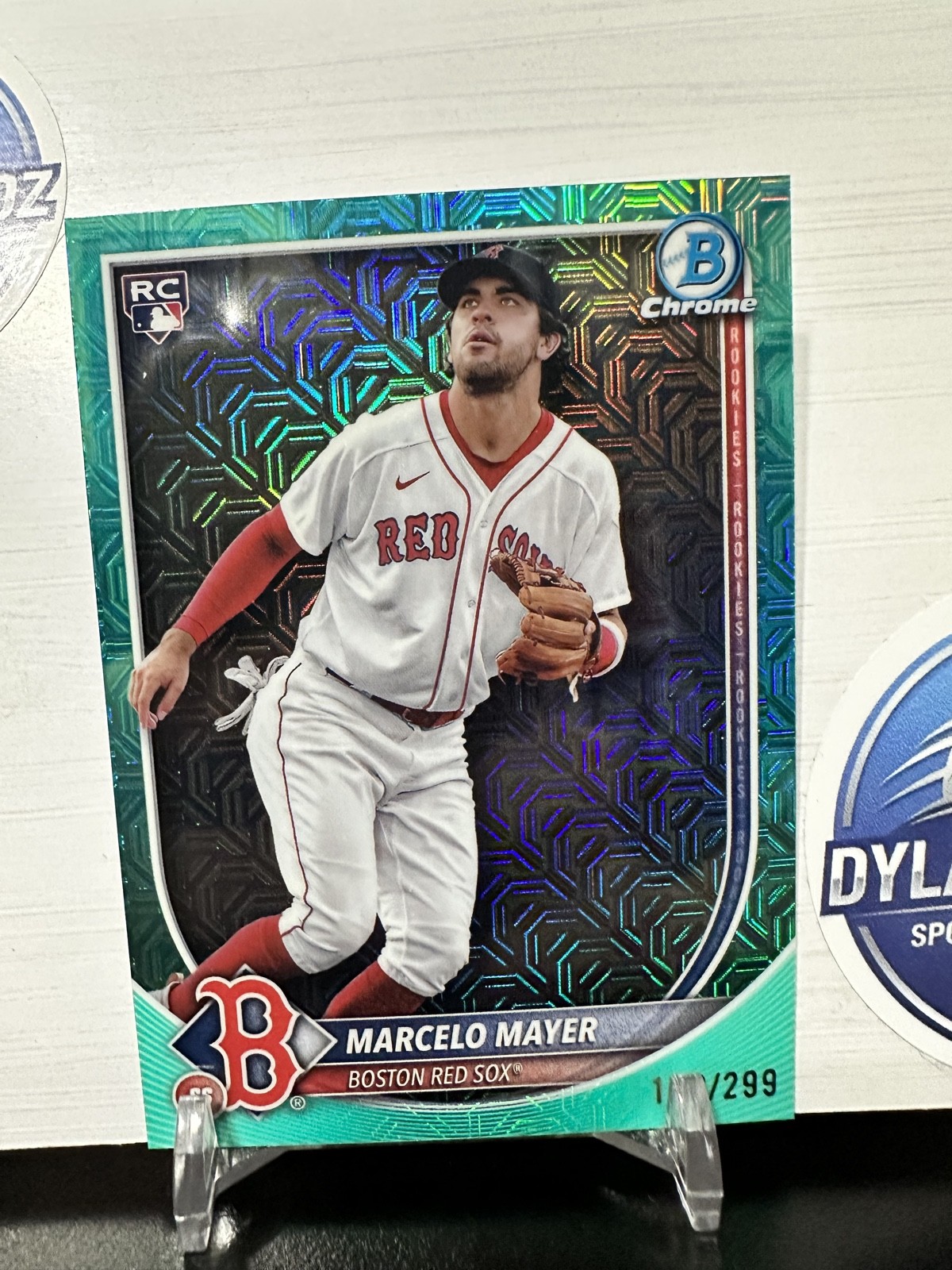 2025 Bowman Chrome – Marcelo Mayer #39 Aqua Mojo Refractor /299 (RC)