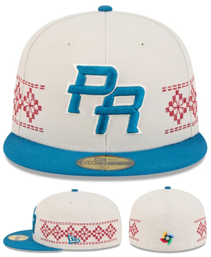 Puerto Rico New Era 59Fifty World Baseball Classic Cream Fitted Hat Cap 7 1/2