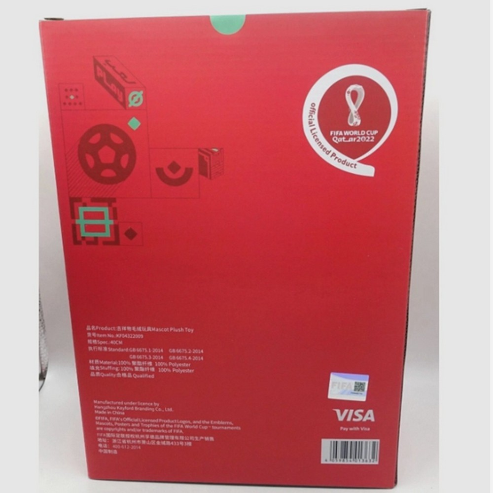 Qatar 2022 World Cup La’eeb Plush Doll Mascot with Box Collectible