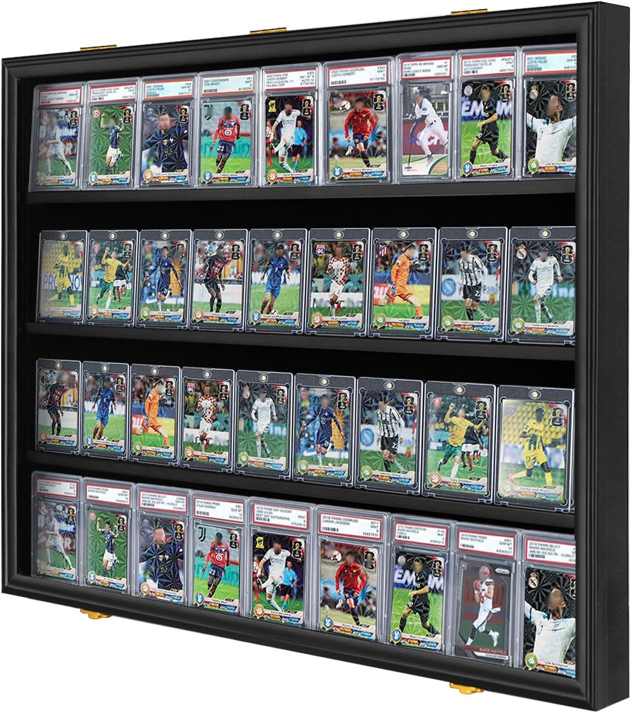 Graded Sports Card Display Case Lockable,Trading Card Collector Wall Display Hol