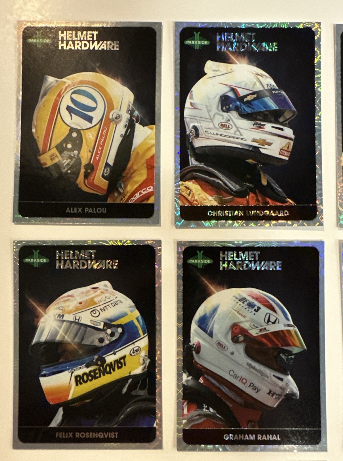 2026 Parkside Indycar Collection Helmet Hardware 20 Card Insert Set