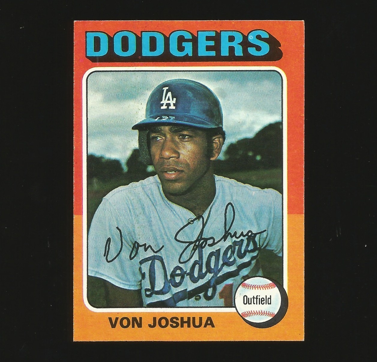 1975 Topps Baseball Card Number #547 Von Joshua Los Angeles Dodgers 547
