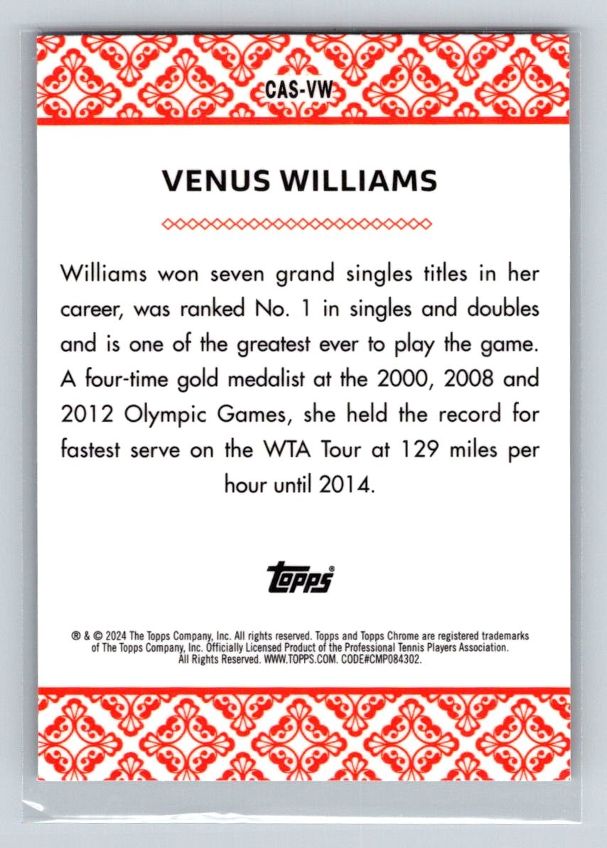 2024 Topps Chrome #CAS-VW Venus Williams Aces