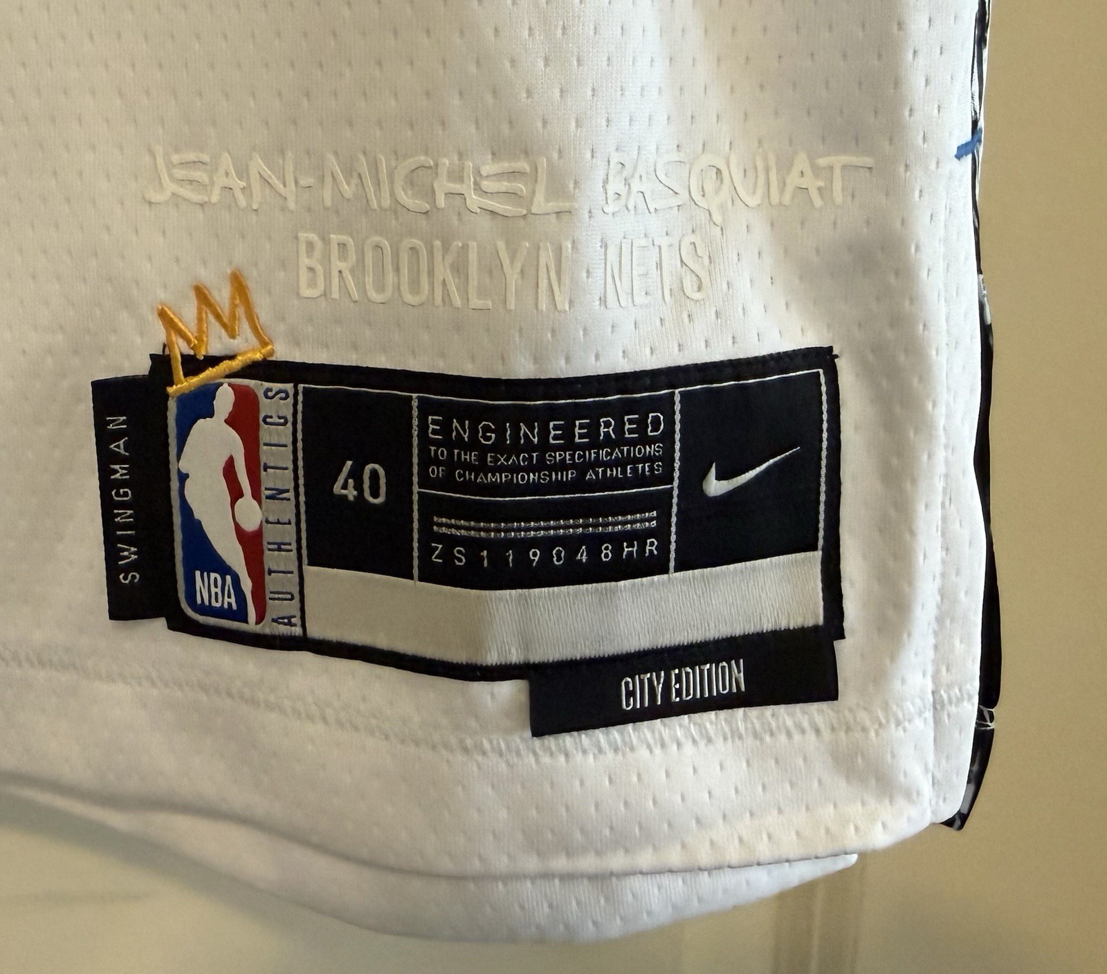 NEW Nike Brooklyn Nets Jersey NBA AUTHENTIC Swingman City Basquiat RARE NWT $120