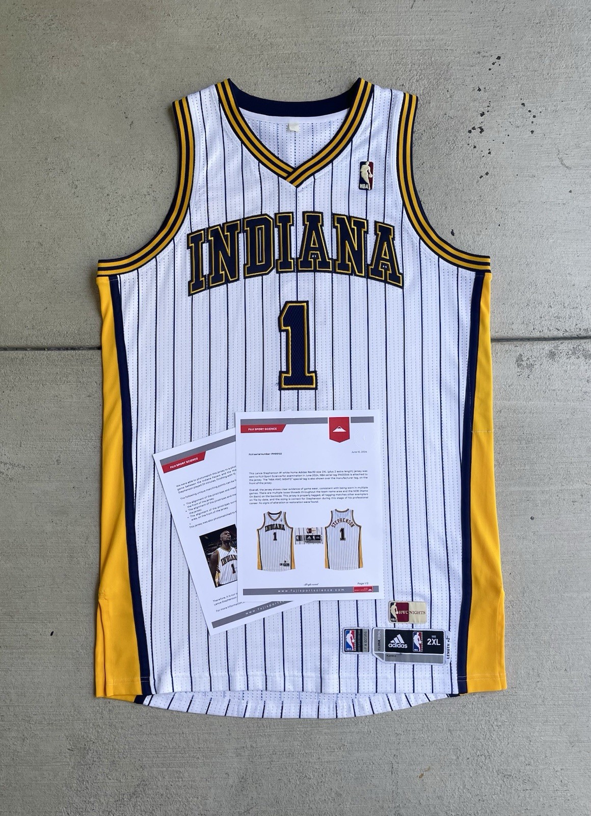 FULLY MATCHED or MONEY BACK Lance Stephenson NBA Pacers GAME WORN USED JERSEY