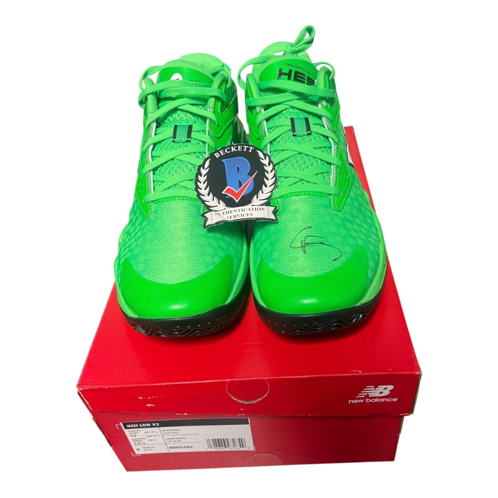 Cooper Flagg Signed New Balance Hesi Low V2 NIB SIZE 13 Mavericks Beckett BAS