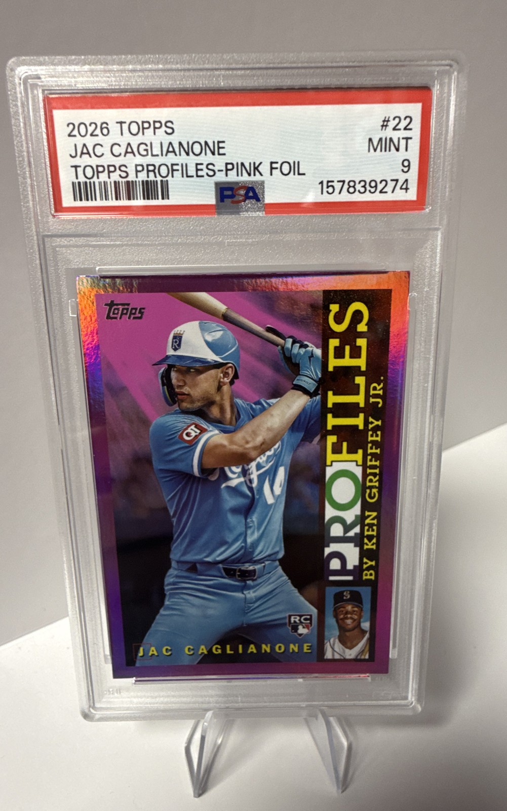 2026 Topps Series 1 – Topps Profiles Jac Caglianone #TP-22 Pink Foil (RC)