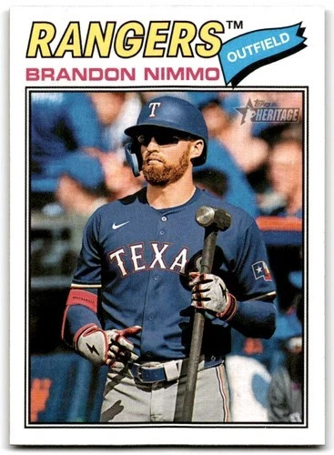 2026 Topps Heritage #119 Brandon Nimmo Texas Rangers