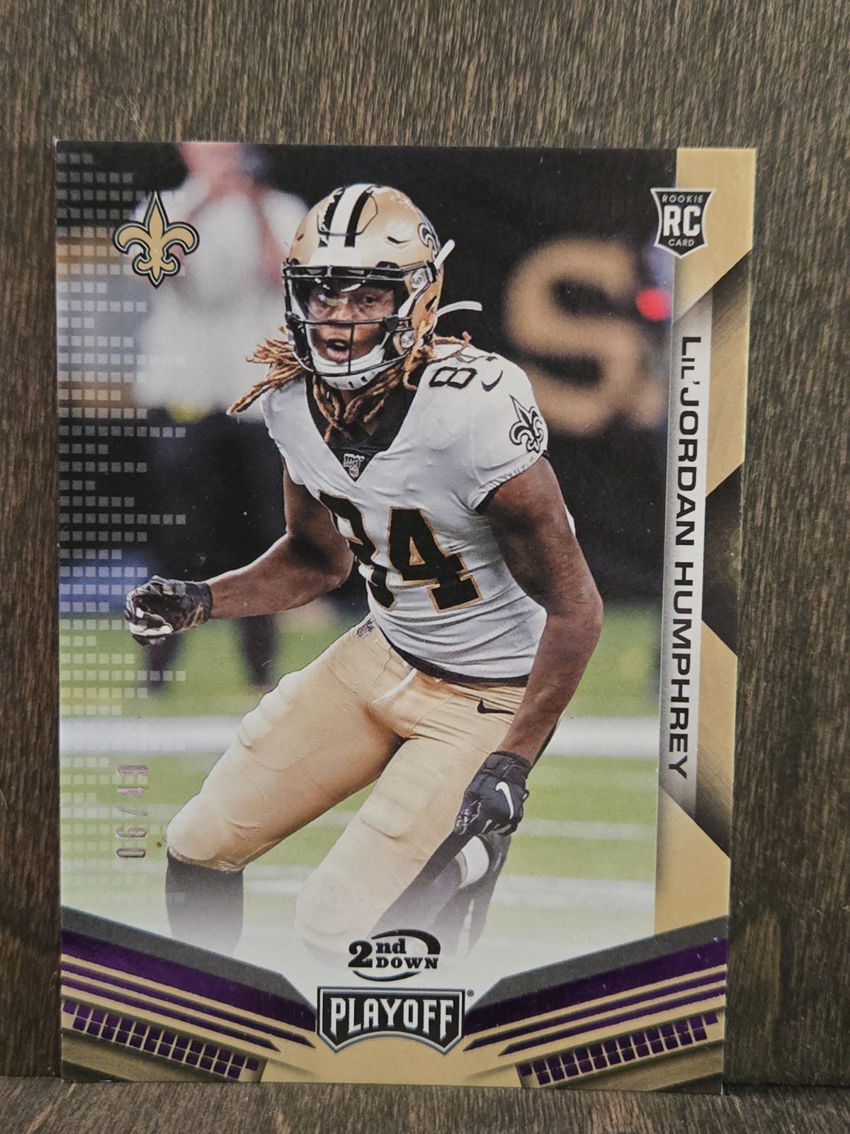 2019 Panini Playoff Rookies 2nd Down #D /49 Lil’Jordan Humphrey Saints RC