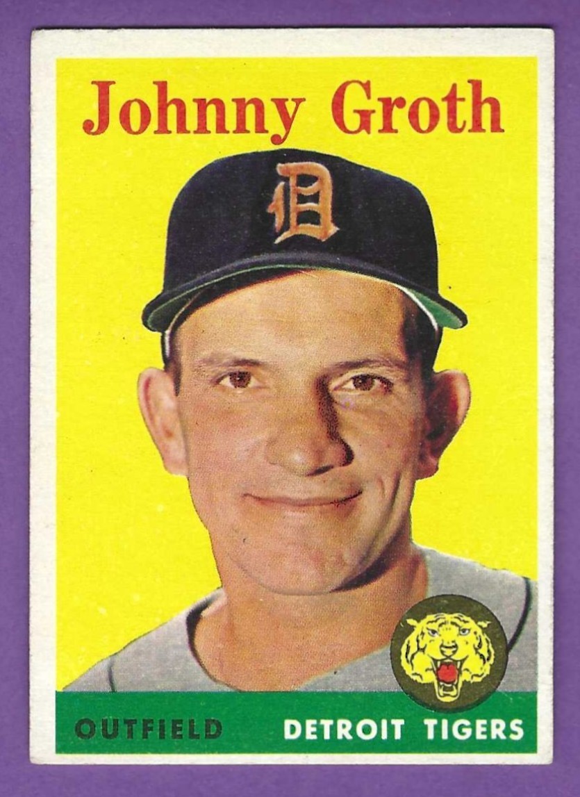 1958 Topps – #262 Johnny Groth – Detroit Tigers – ExMt