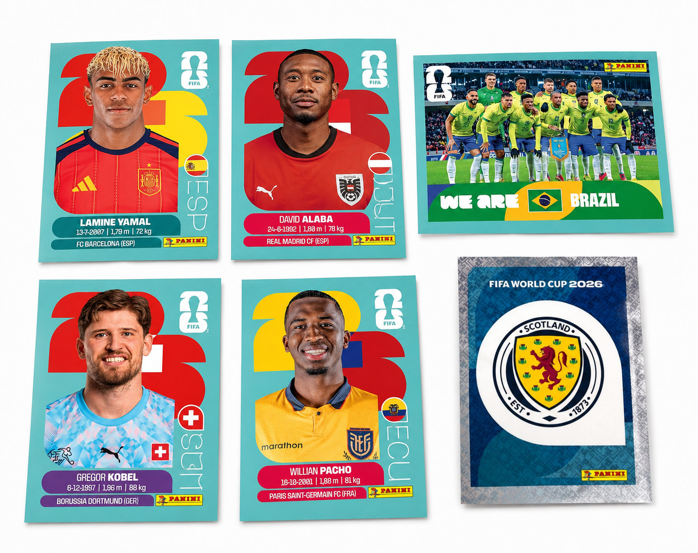 Panini FIFA World Cup 2026 Official Sticker Box – 50 Packs, 350 Stickers ( USA )