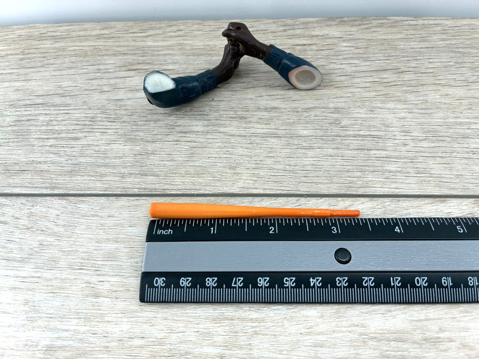 1 Vintage Hartland Statue Baseball Figure Replacement Batter Arms 3.5in Bat Blue