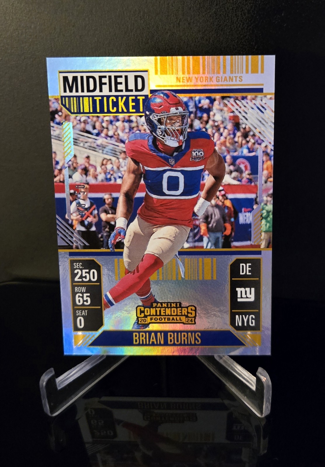 #’d/50 🔥 BRIAN BURNS SSP 2024 Panini Contenders Midfield Ticket Holofoil SP #74