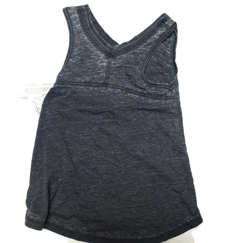 MLB New York Yankees Shirt Girls Size S 6 6X Gray Distressed Retro Tank Top Tee