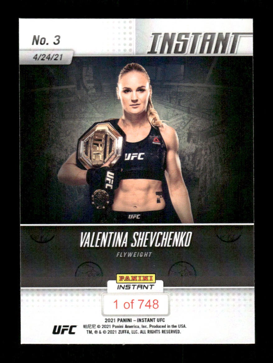 2021 Panini Instant UFC #3 Valentina Shevchenko /748