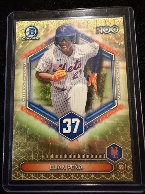 🔥💎2026 Bowman Chrome Elian Pena Scouts Top 100 Superfractor BTP-37 #d 1/1 Mets