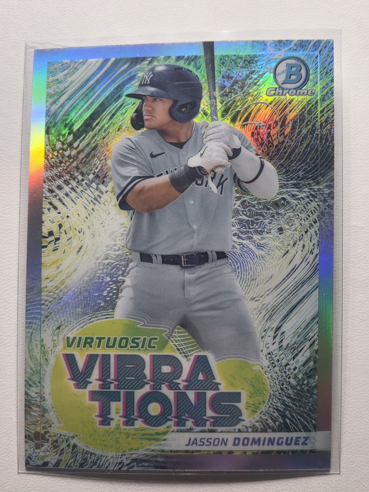 2022 Bowman Chrome Virtuosic Vibrations Jasson Dominguez VV4 Yankees