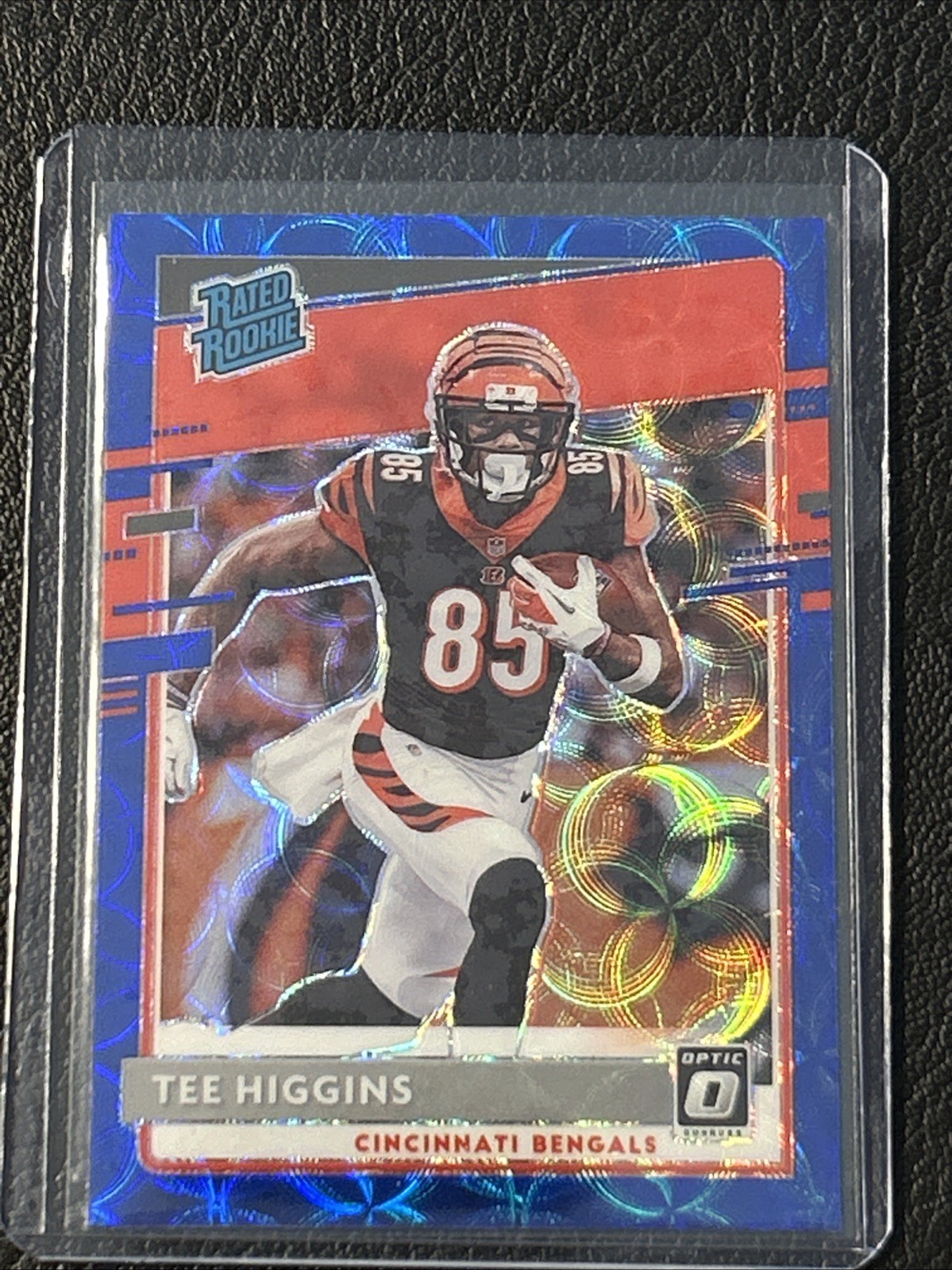 ?2020 Donruss Optic Rated Rookies Tee Higgins Rookie Blue Scope Prizm Bengals?