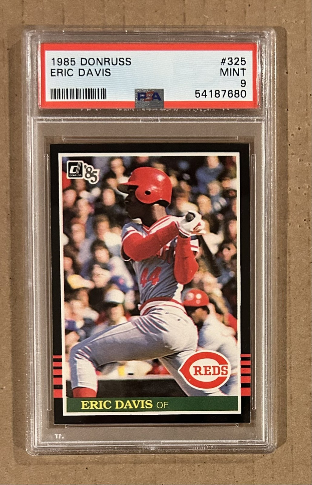 1985 Donruss #325 ERIC DAVIS PSA 9 Baseball ROOKIE RC Reds/Dodgers